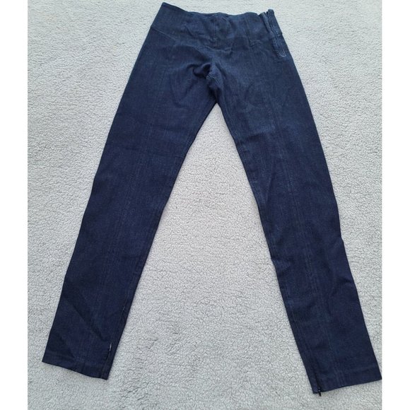 Ksubi Denim - Ksubi Women Luna Denim Leggings Sz 28 Dark Blue Stretch Zippered Ankles  NWOT